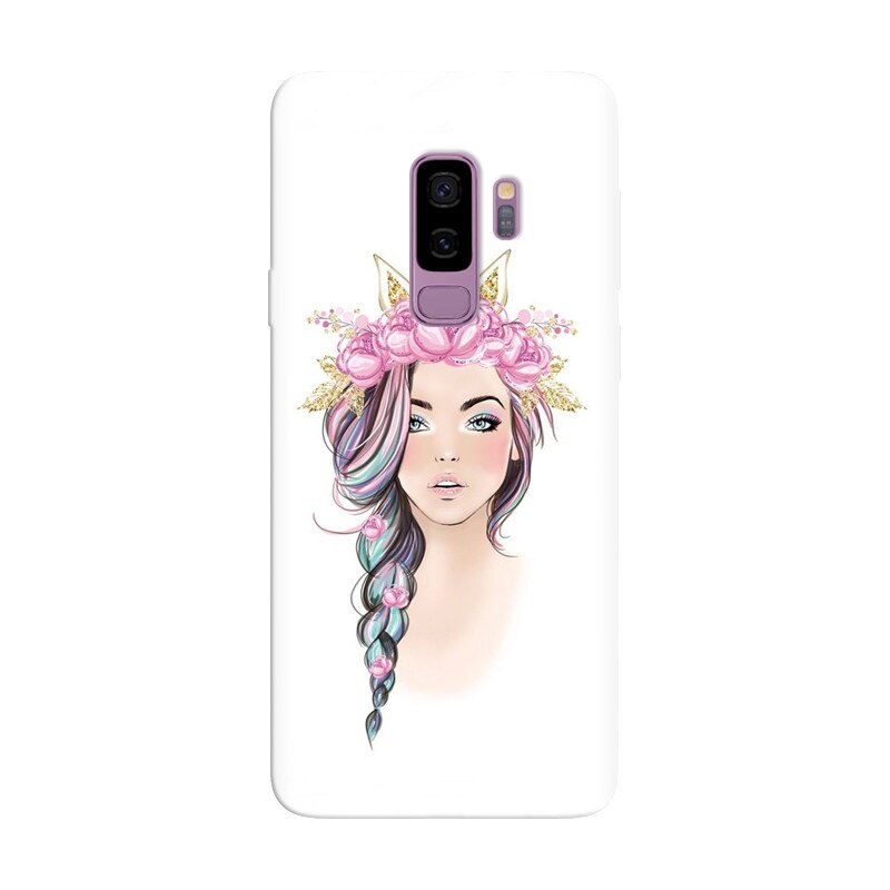 Husa silicon pentru Samsung Galaxy S9, Unicorn Girl
