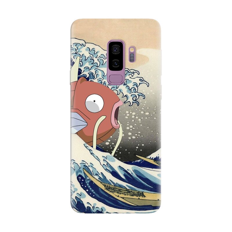 Husa silicon pentru Samsung Galaxy S9, Great Wave Fish
