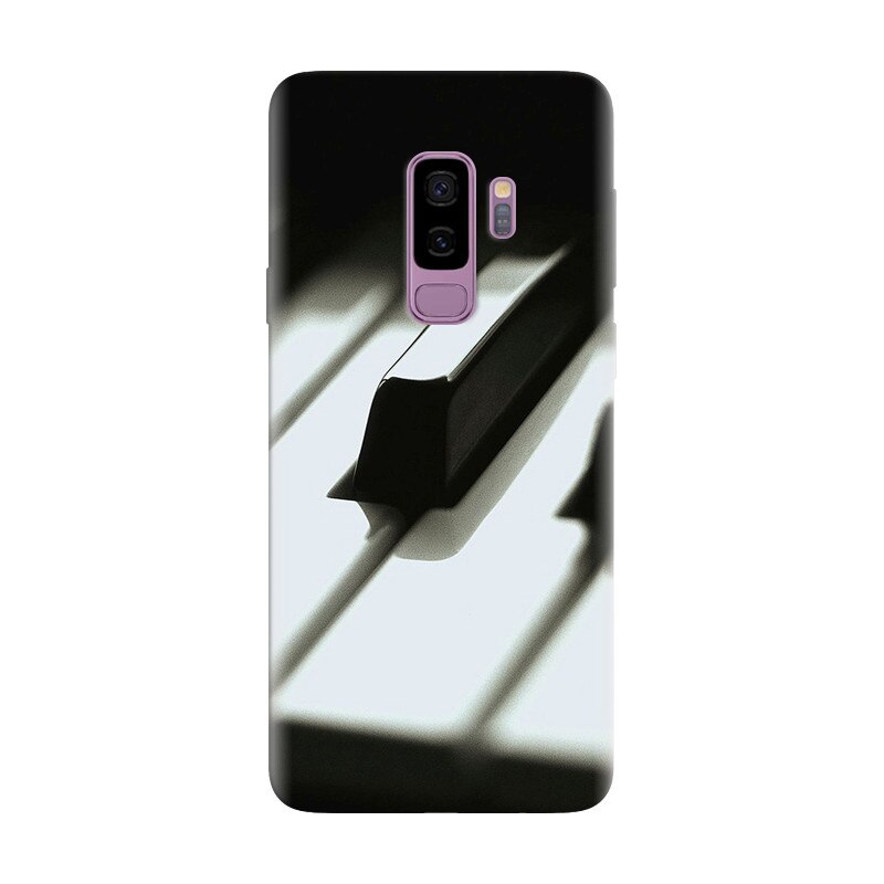 Husa silicon pentru Samsung Galaxy S9 Plus, Piano Key Close Up Macro
