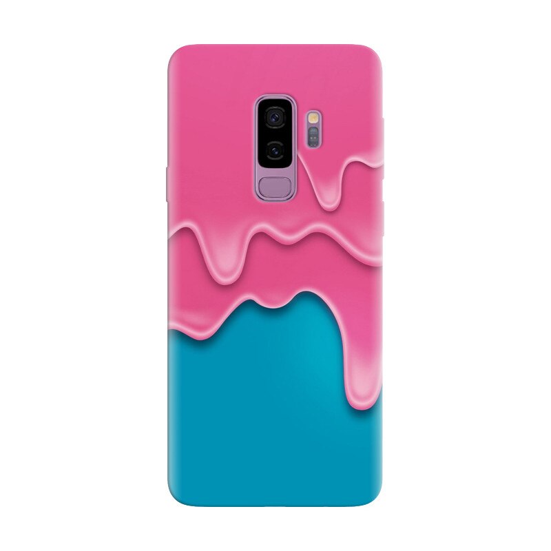 Husa silicon pentru Samsung Galaxy S9, Pink Liquid Dripping