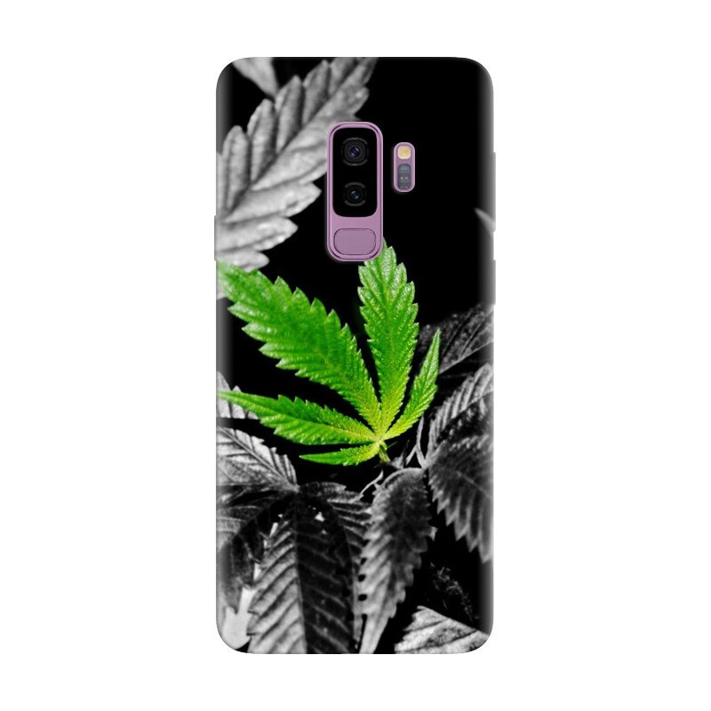 Husa silicon pentru Samsung Galaxy S9 Plus, Trippy Pot Leaf Green
