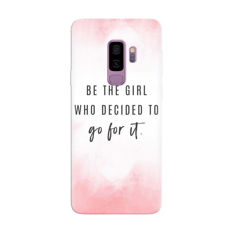 Husa silicon pentru Samsung Galaxy S9, Quotes Pink
