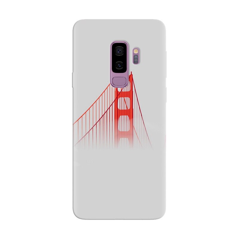 Husa silicon pentru Samsung Galaxy S9 Plus, Red Bridge In Clouds