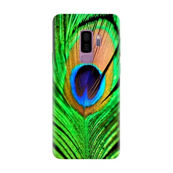 Husa silicon pentru Samsung Galaxy S9 Plus, Peacock Feather Green Blue Husa silicon pentru Samsung Galaxy S9 Plus, Peacock Feather Green Blue