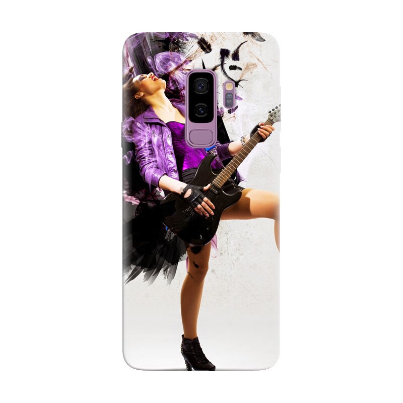 Husa silicon pentru Samsung Galaxy S9, Rock Music Girl