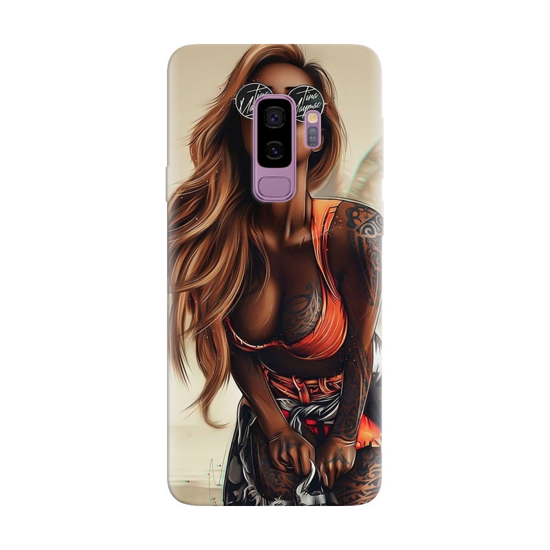 Husa silicon pentru Samsung Galaxy S9 Plus, Tattoed Girl