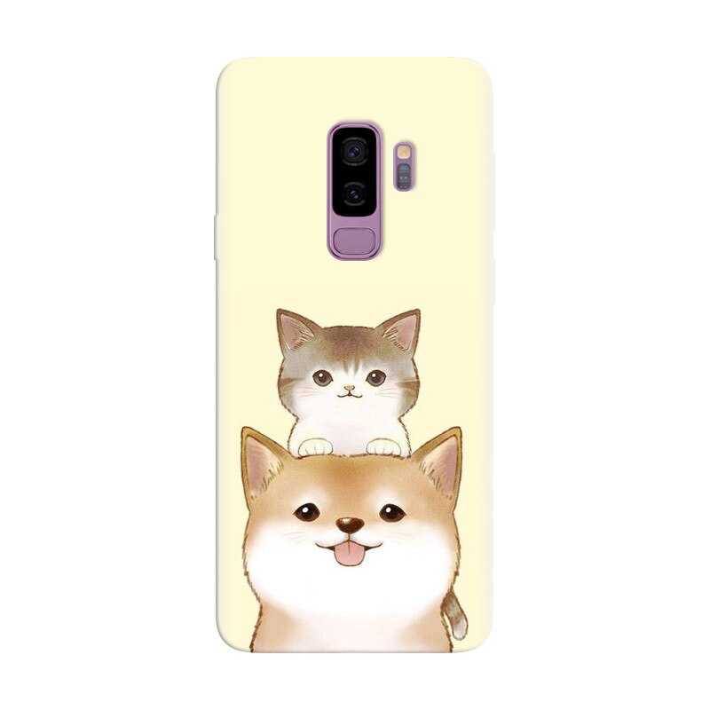 Husa silicon pentru Samsung Galaxy S9, Two Cat