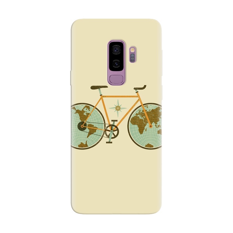 Husa silicon pentru Samsung Galaxy S9 Plus, Retro Bicycle Illustration