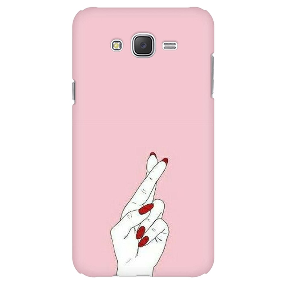 Husa silicon pentru Samsung Galaxy J1, Pink Finger Cross