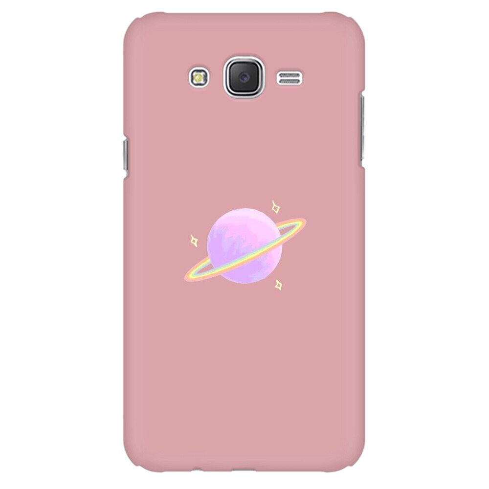 Husa silicon pentru Samsung Galaxy J1 Mini, Saturn On Pink