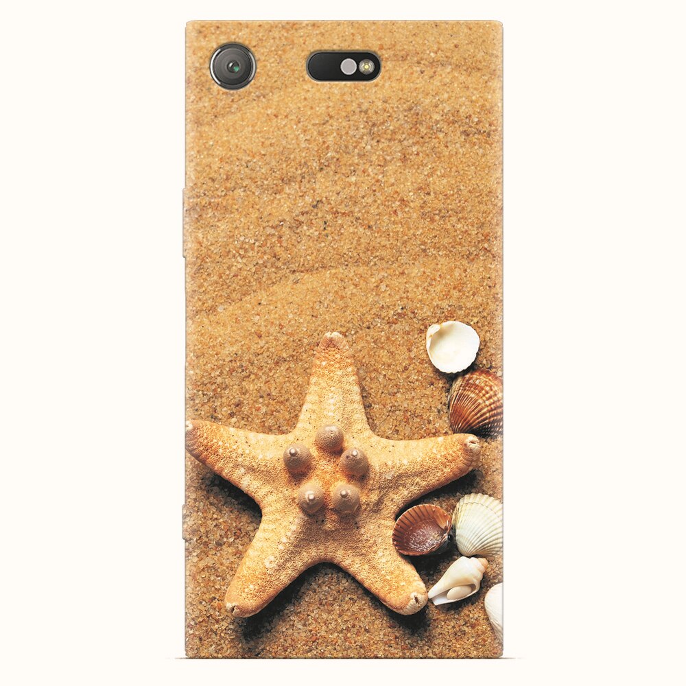 Husa silicon pentru Sony Xperia XZ1 Compact, Sea Shells
