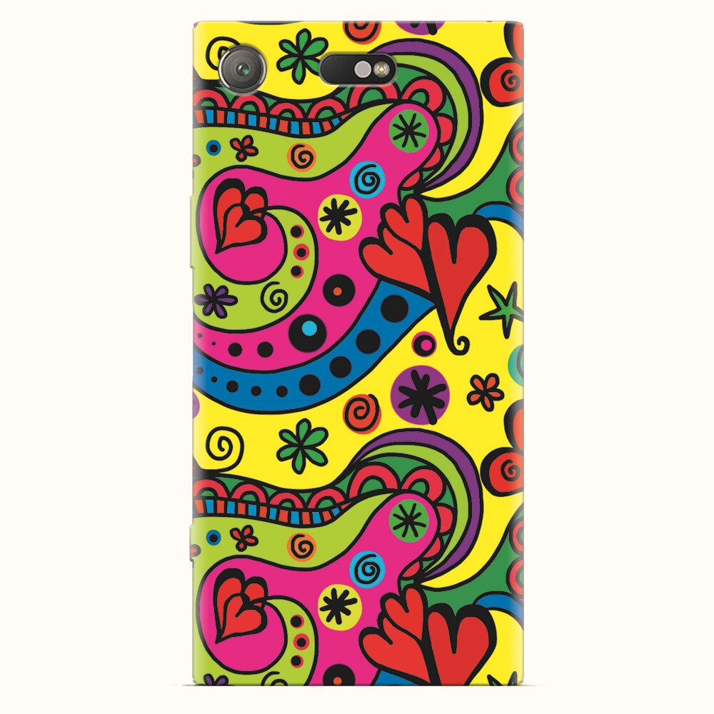 Husa silicon pentru Sony Xperia XZ1 Compact, Heart Color