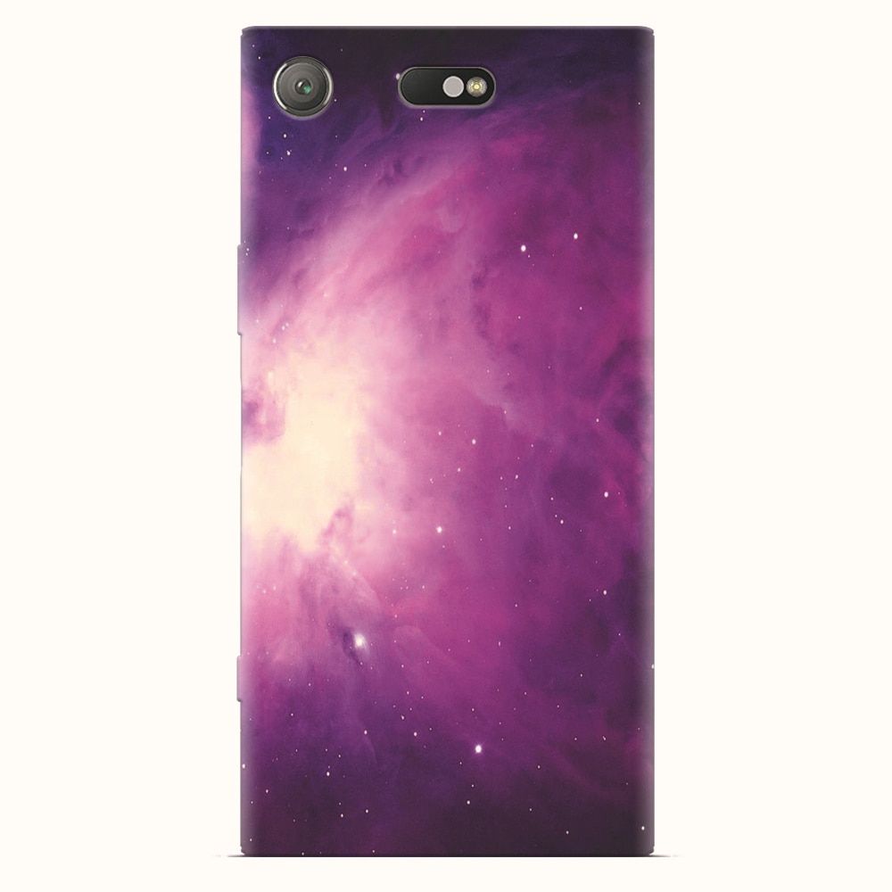 Husa silicon pentru Sony Xperia XZ1 Compact, Purple Supernova Nebula Explosion