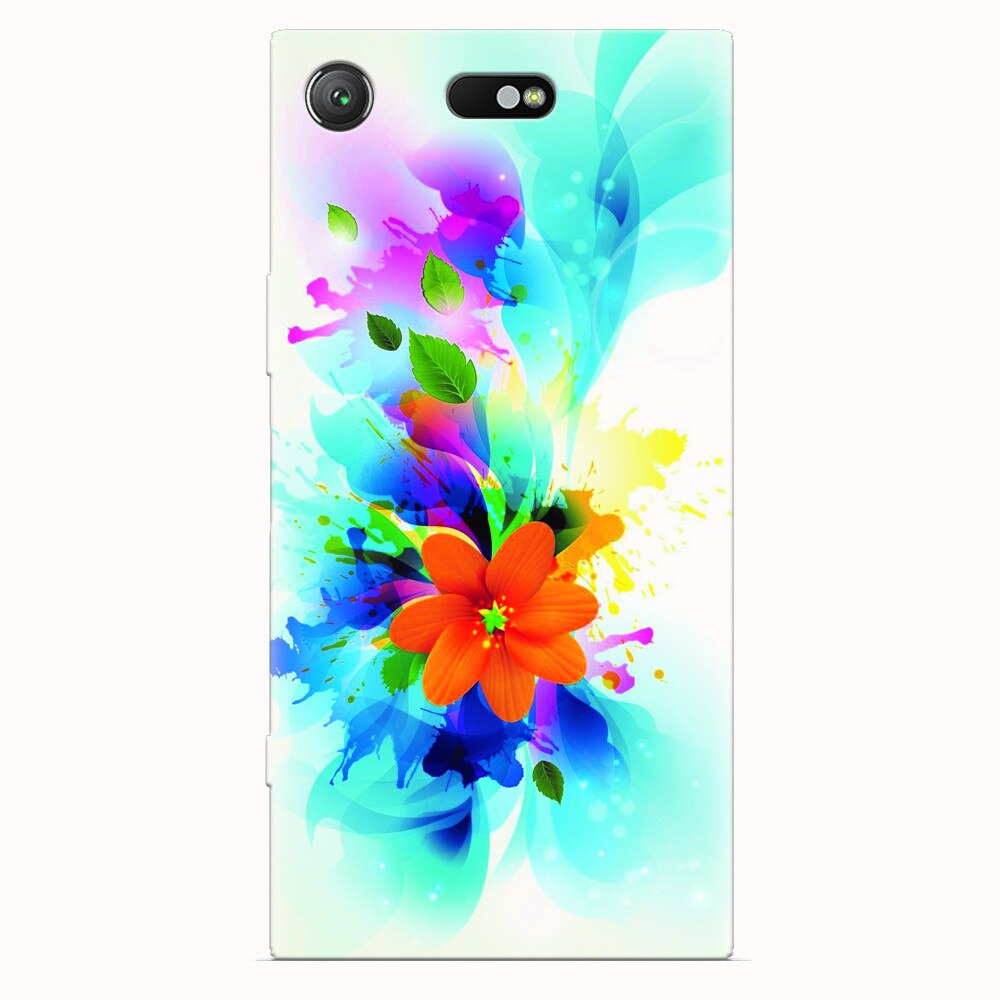 Husa silicon pentru Sony Xperia XZ1 Compact, Flower 011