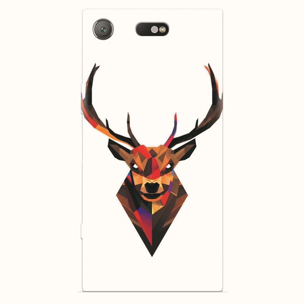 Husa silicon pentru Sony Xperia XZ1 Compact, Geometric Tibetan Antelope