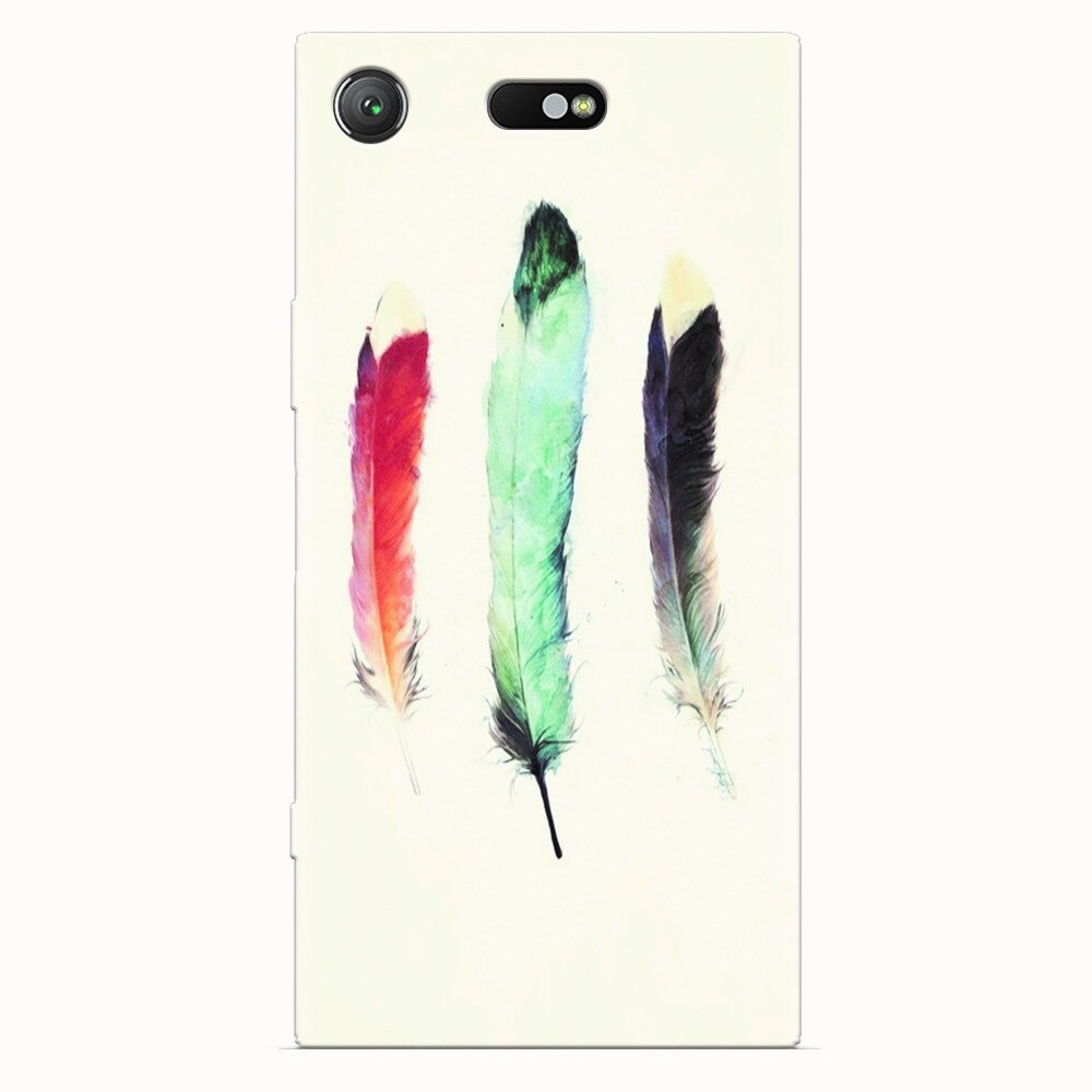 Husa silicon pentru Sony Xperia XZ1 Compact, Three Feathers