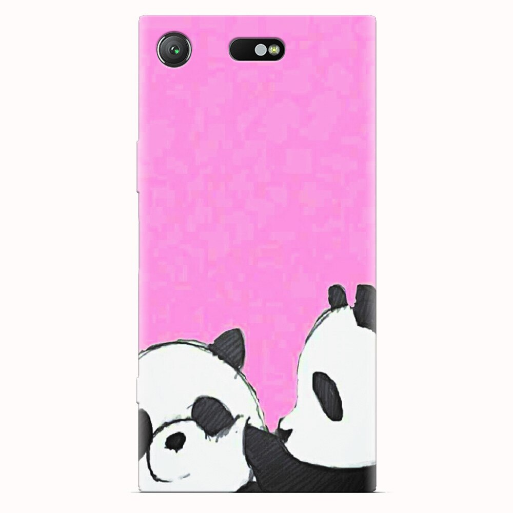 Husa silicon pentru Sony Xperia XZ1 Compact, Panda