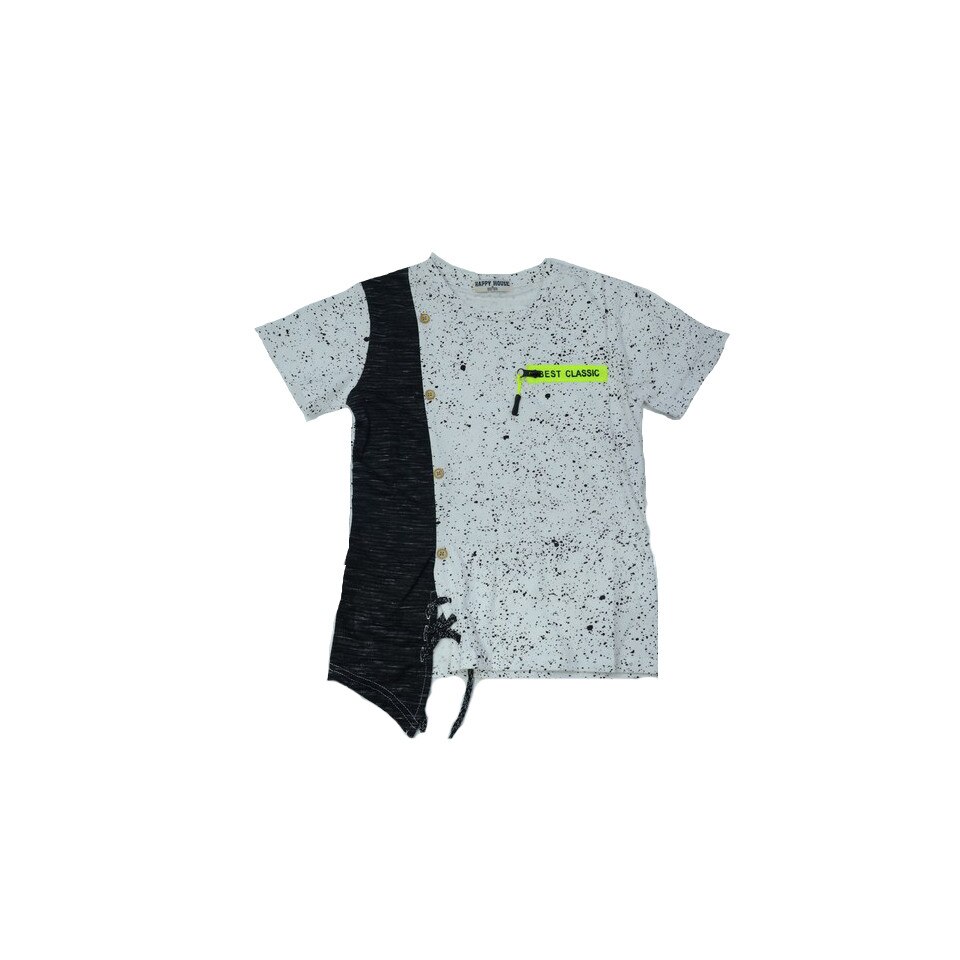 Tricou maneca scurta baieti Happy House HB-1934, Alb, 116