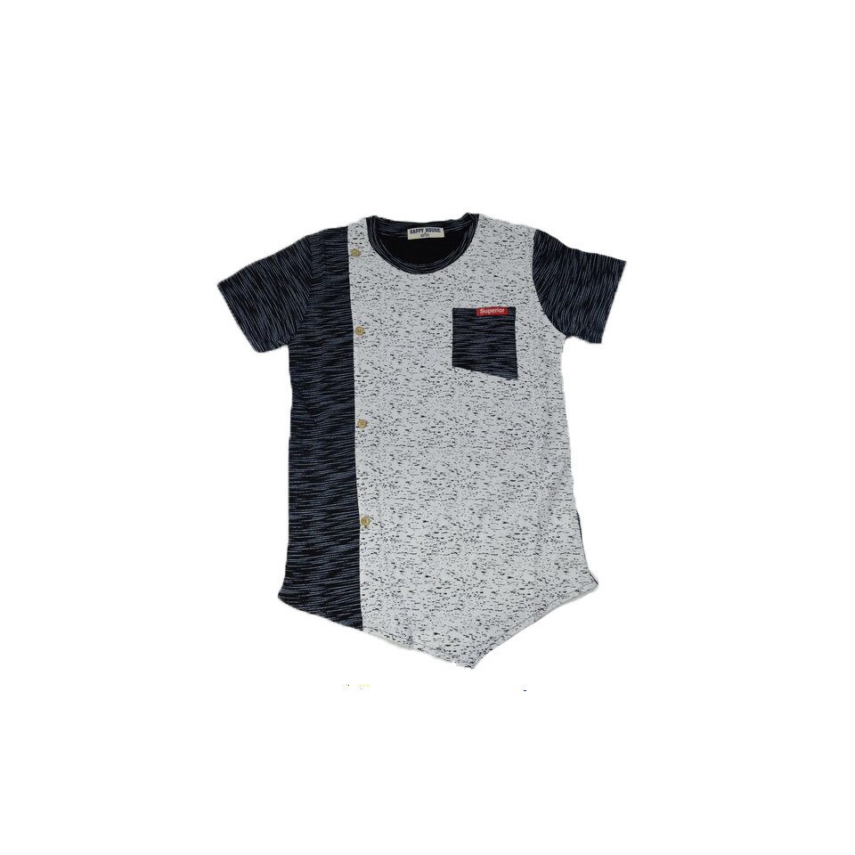 Tricou maneca scurta baieti Happy House HB-19391, Gri, 176