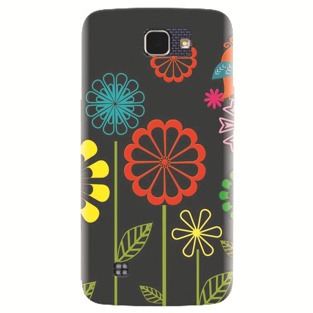 Husa silicon pentru LG K4, Colorful Spring Birds Flowers Vectors