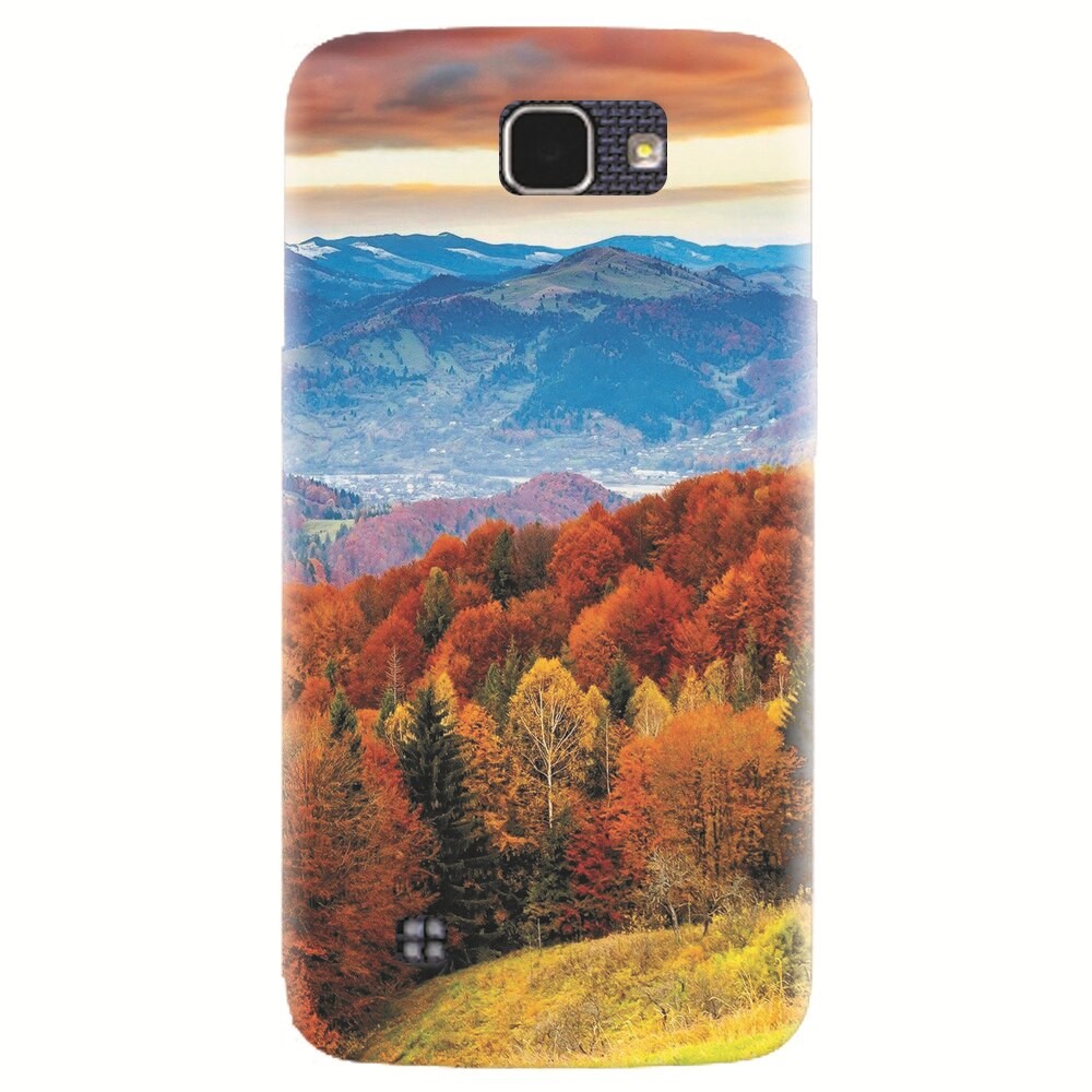 Husa silicon pentru LG K4, Autumn Mountain Fall Rusty Forest Colours