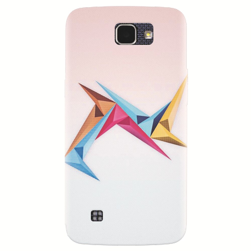 Husa silicon pentru LG K4, Abstract Minimalistic Colors Triangles