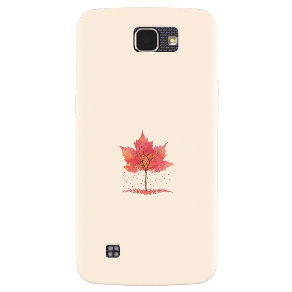 Husa silicon pentru LG K4, Autumn Tree Leaf Shape Illustration