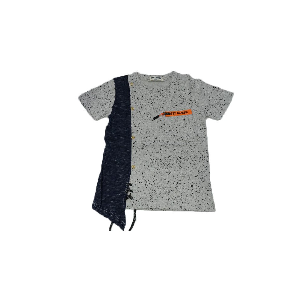 Tricou maneca scurta baieti Happy House HB-19341, Gri, 104