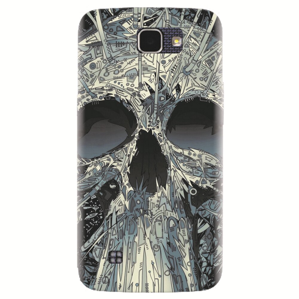 Husa silicon pentru LG K4, Abstract Skull Artwork Illustration