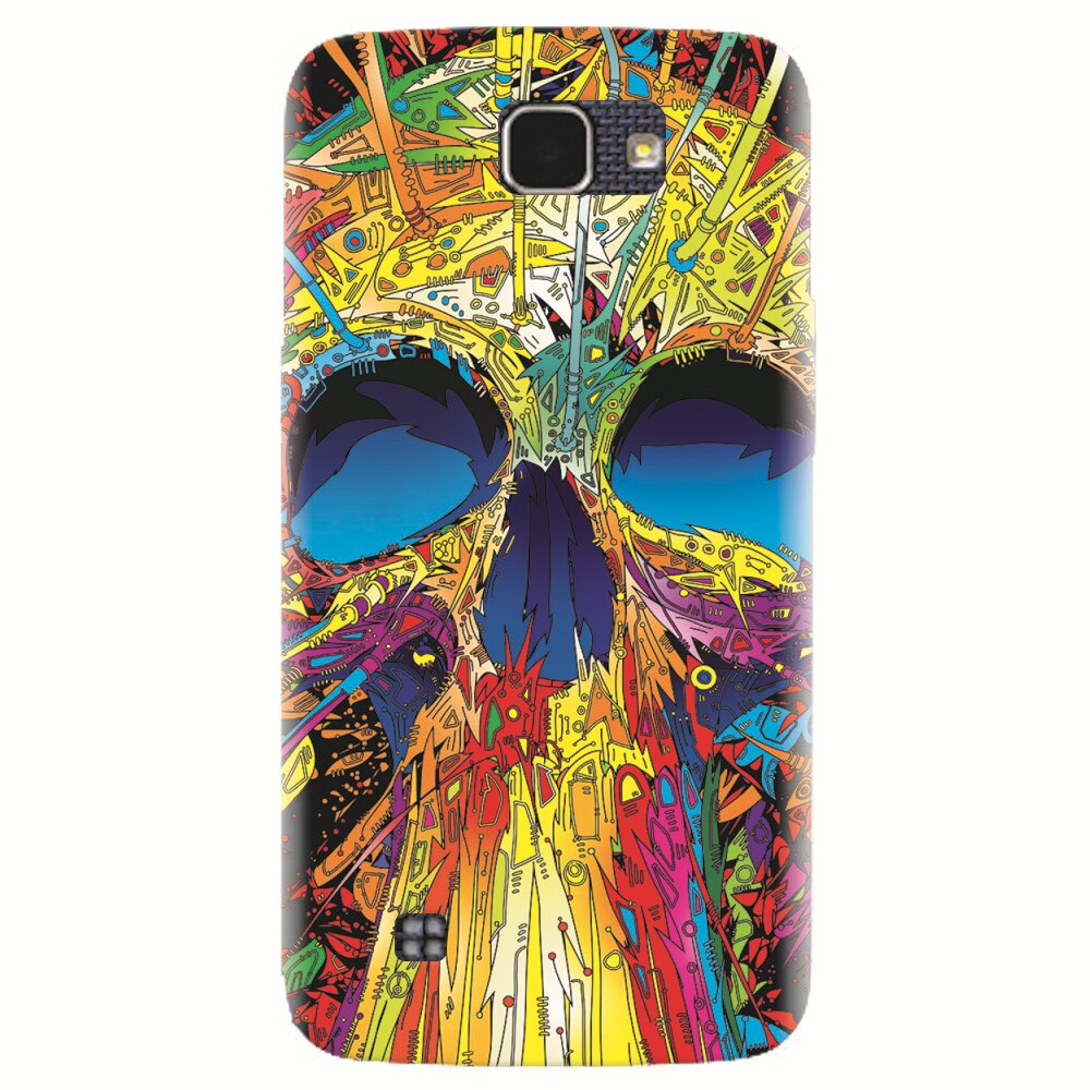 Husa silicon pentru LG K4, Abstract Multicolored Skull