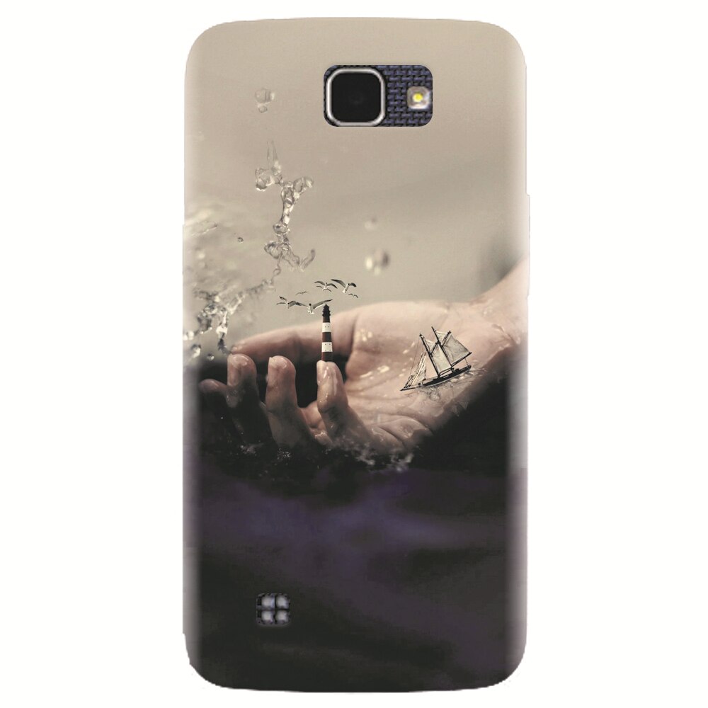 Husa silicon pentru LG K4, 3D Hand Ocean Render