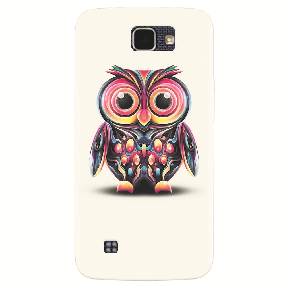 Husa silicon pentru LG K4, Colorful Owl Illustration