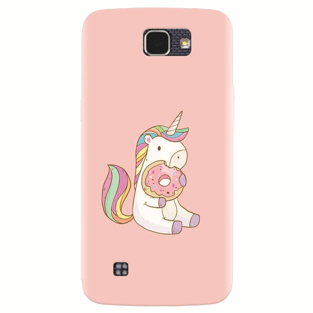 Husa silicon pentru LG K4, Unicorn Donuts
