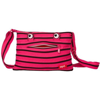 Geanta de umar 30 cm monster roz cu fermoar negru Zipit Geanta de umar 30 cm monster roz cu fermoar negru Zipit