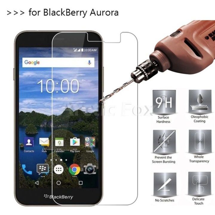 Стъклен протектор Premium Tempered Glass за BlackBerry Aurora, Прозрачен