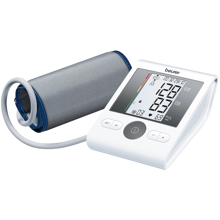 Beurer BM 28 vérnyomásmérő, 120 memória, XL mandzsetta , 22-42 cm, elemek, Fehér