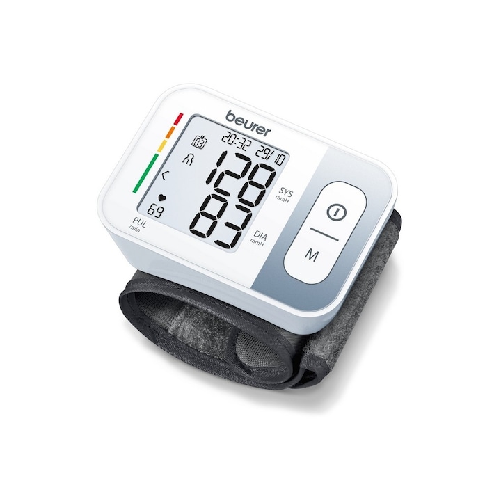 Beurer BC 28 csuklós vérnyomásmérő, összes tárolt mérési érték átlaga, Fehér