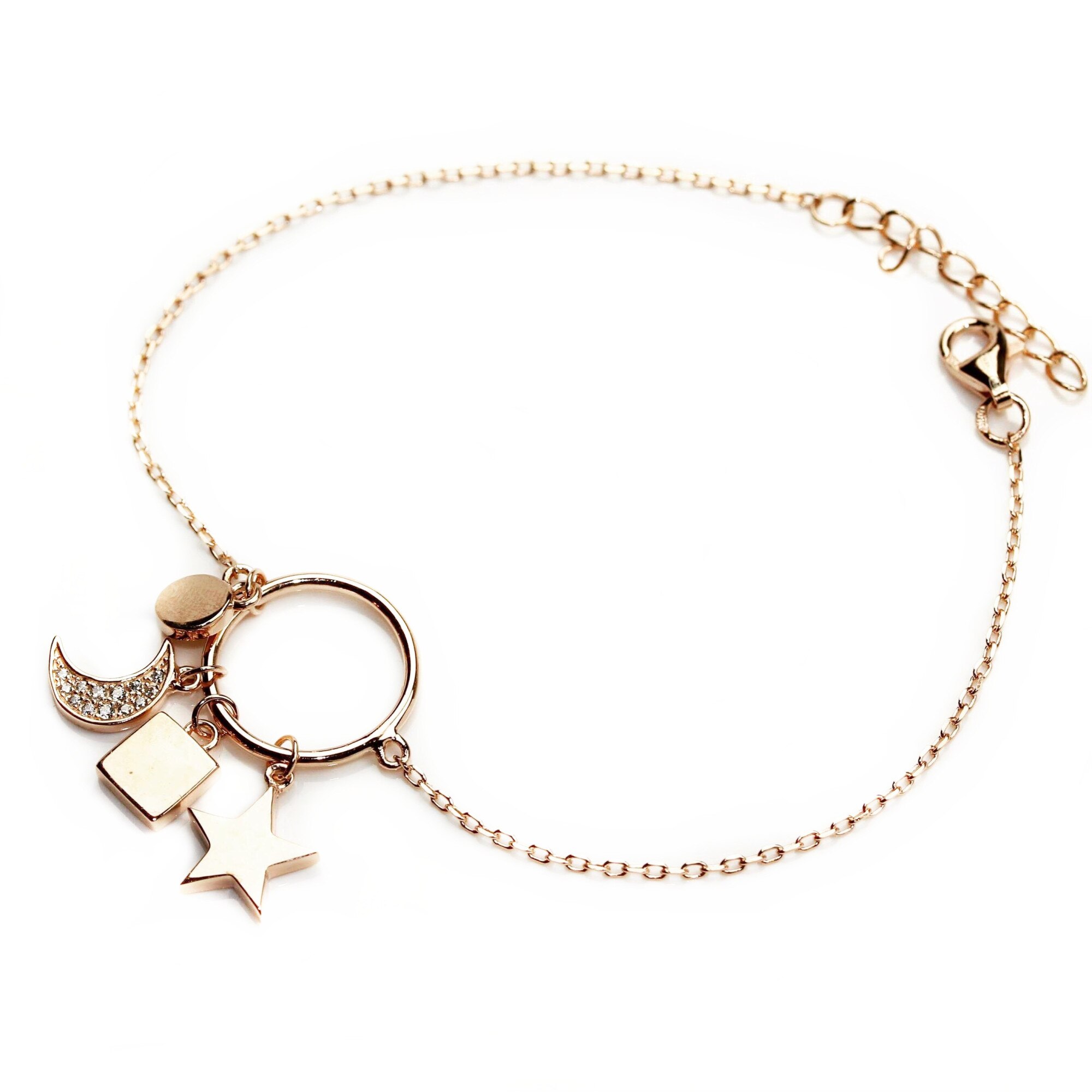 Bratara din argint roz Moonlight