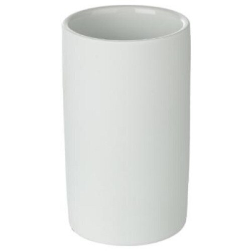 Pahar ceramic cauciucat alb