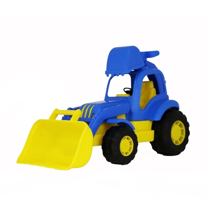 Polesie Hardy traktor rakodóval és kotróval, 28x13x16cm, kék