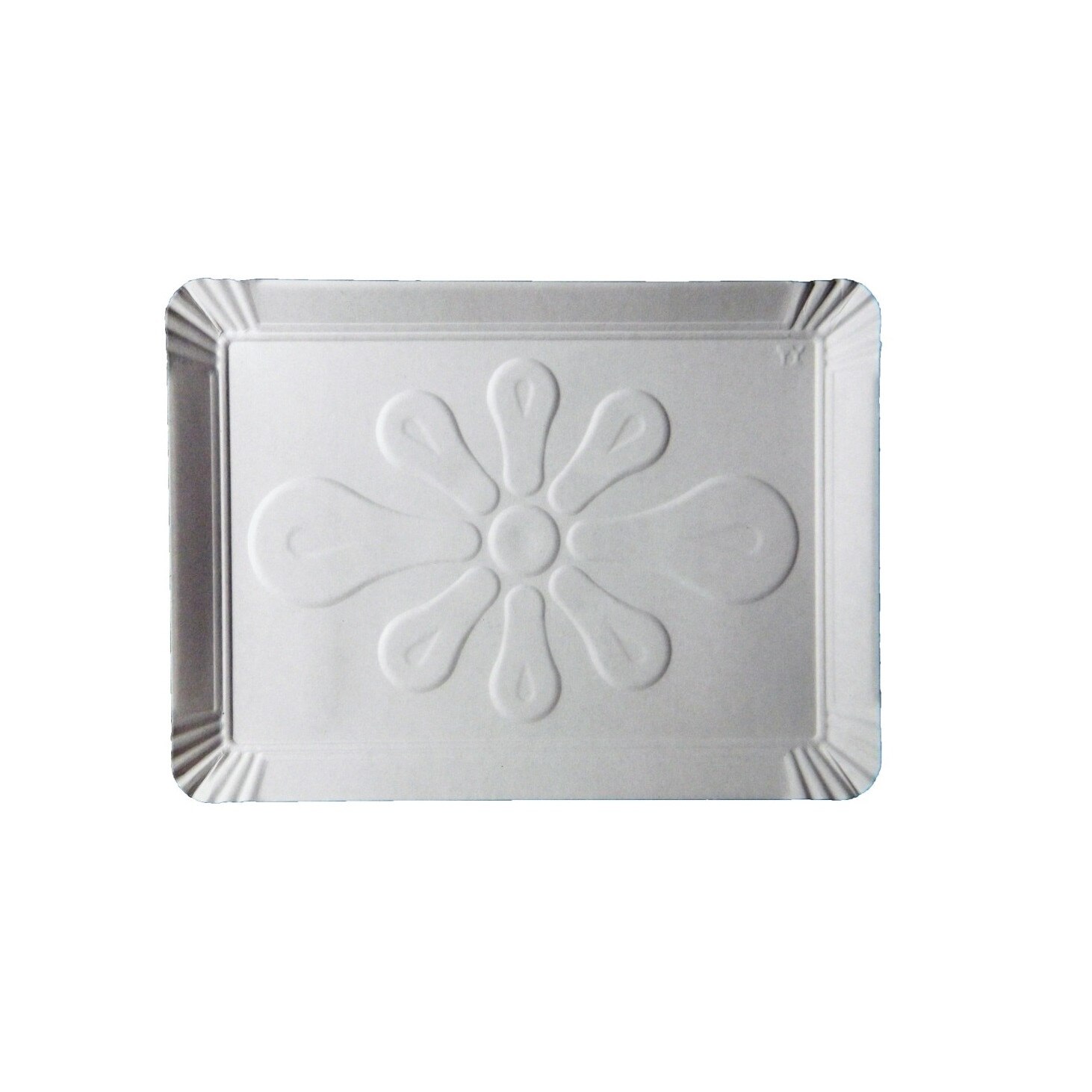 Tavite din Carton Albe T6, Dimensiunea 19.5X14 cm, Carton Duplex 350 g/m², 100 Buc/Bax, Tavite pentru Cofetarii, Patiserii, Fast Food