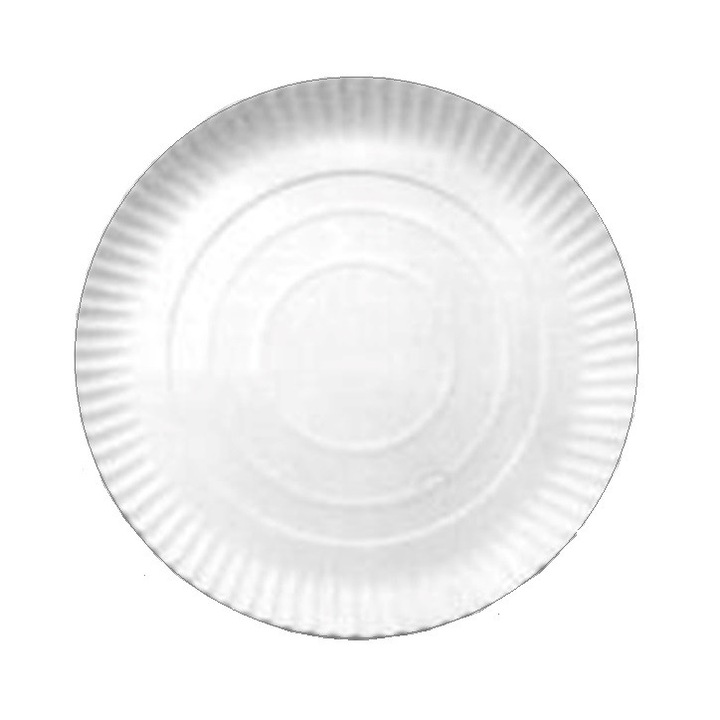 Tavite din Carton Albe Rotunde, Diametru 28 cm, Carton Duplex 450 g/m², 100 Buc/Set, pentru Cofetarii, Patiserii, Fast Food