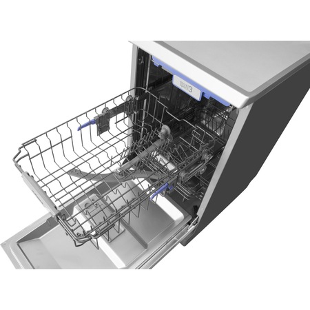 Masina de spalat vase Hansa ZWM426ESH.1, 10 seturi, 6 programe, Clasa E, Start delay, HalfLoad, H 45 cm, Argintiu