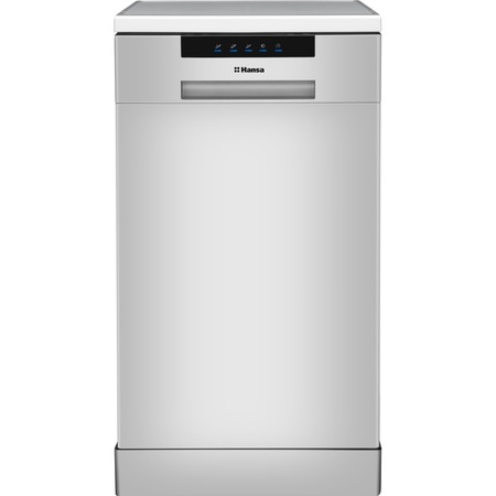 Masina de spalat vase Hansa ZWM426ESH.1, 10 seturi, 6 programe, Clasa E, Start delay, HalfLoad, H 45 cm, Argintiu