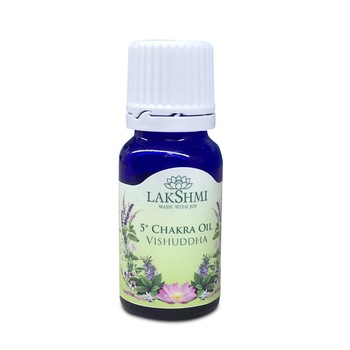 Ulei vegetal 100 % pur chakra 5 vishuddha, Lakshmi, 10 ml, organic Ulei vegetal 100 % pur chakra 5 vishuddha, Lakshmi, 10 ml, organic