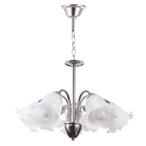 Lustra Lylian, culoare: Alb+Crom, 5 X E27 max60W