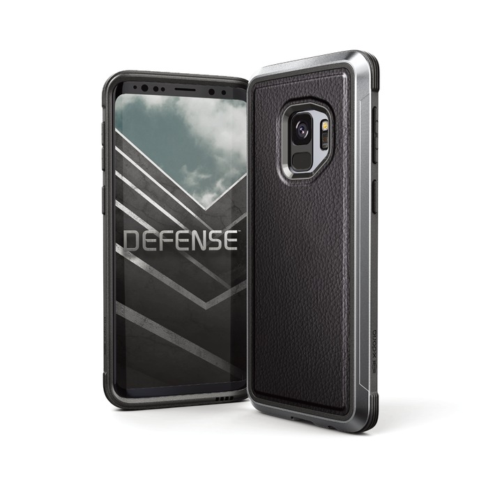 Удароустойчив кейс X-Doria Defense Lux за Samsung Galaxy S9, Black Leather