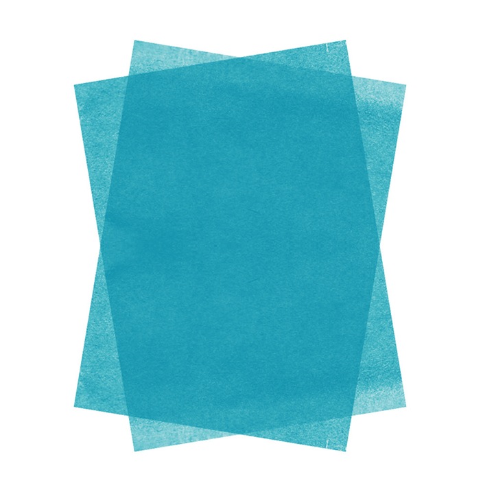Pachet 50 bucati, Hartie matase, Turquoise, 76 x 50 cm