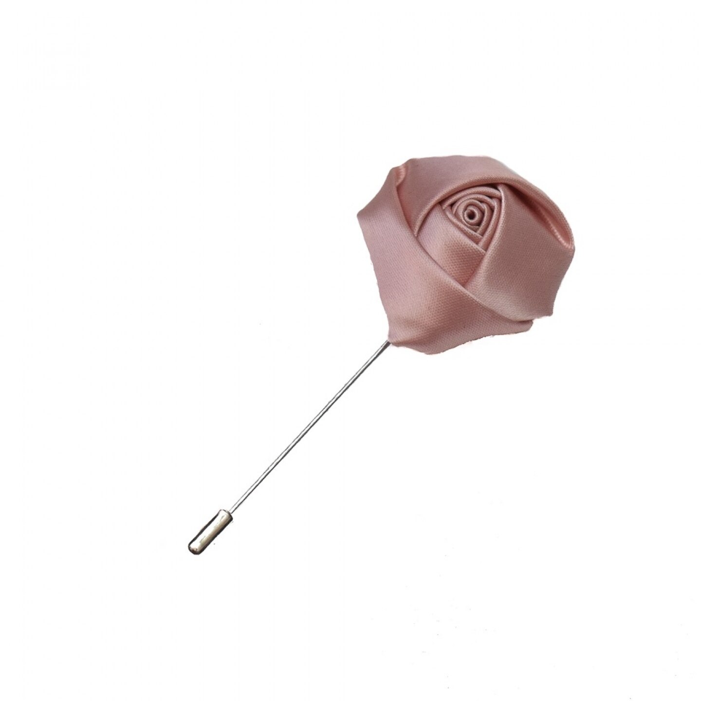 Pin rever sacou barbati, Onore, microfibra si aliaj metalic, roz pudra, 9 x 4 cm
