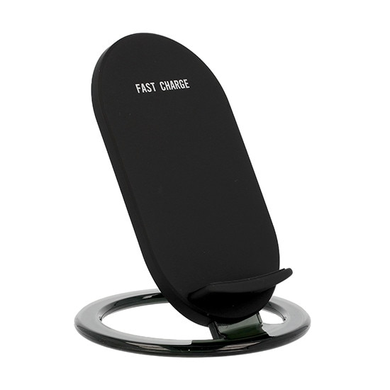 Incarcator inductie wireless cu stand, QI FC03, incarcare rapida (min 2A), Negru